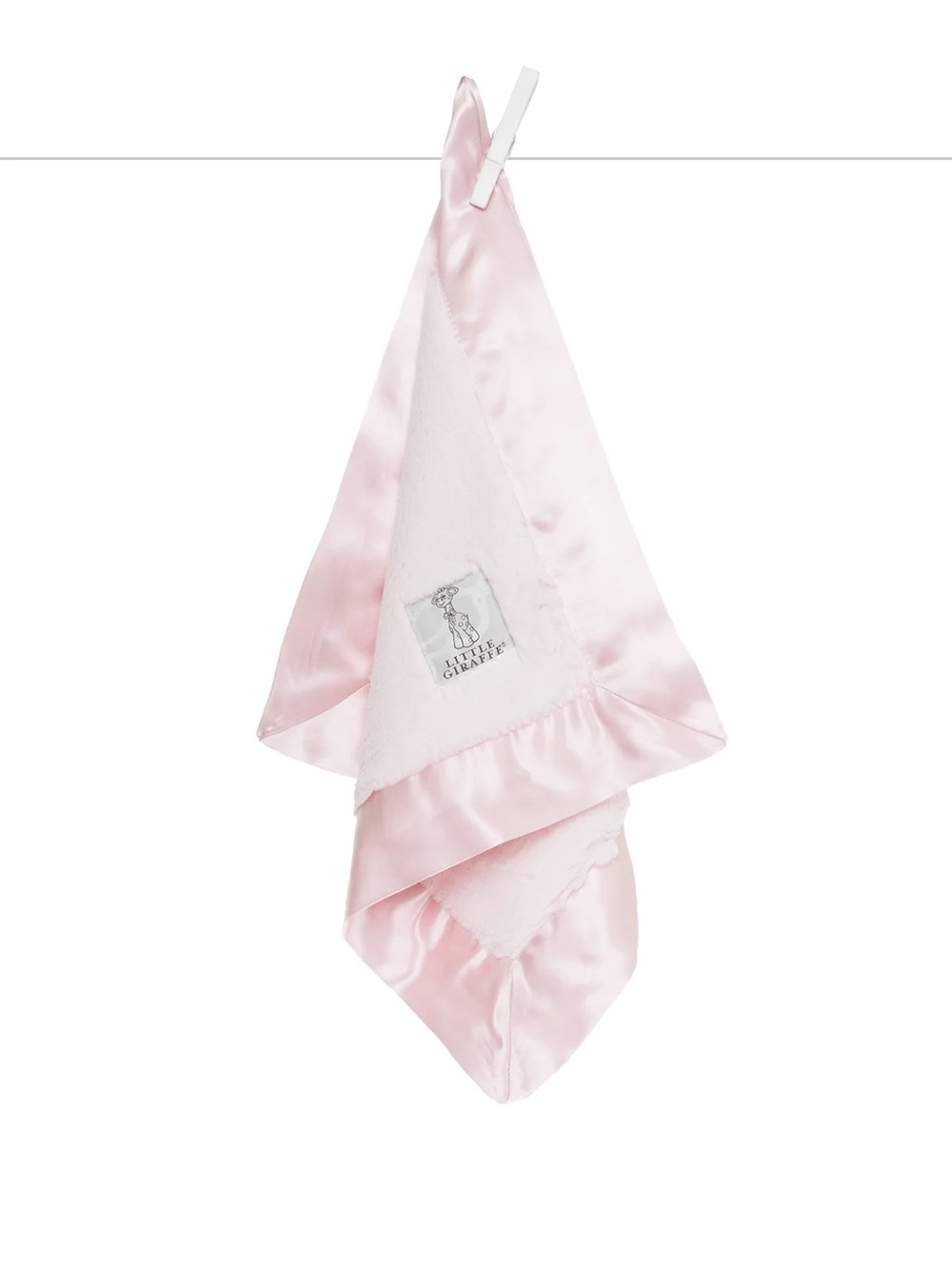 🆕 Little Giraffe Luxe Ultra-Plush Mini Blanky - Lovey Blanket Pink 17”x17” NWT